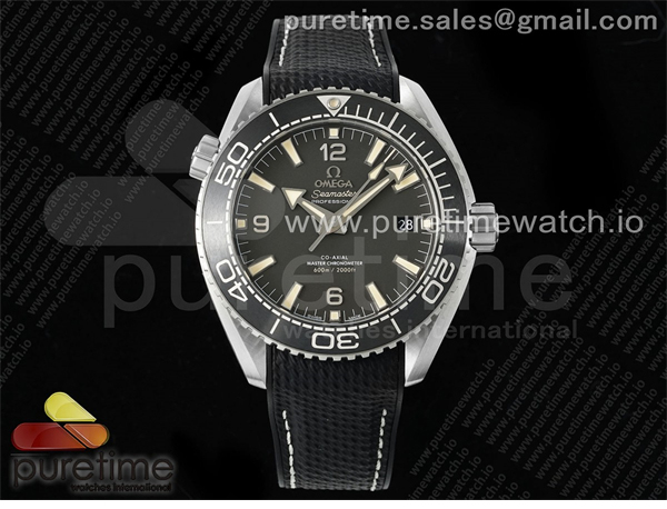 VS공장 오메가 씨마스터 플래닛오션 600M 그레이다이얼 블랙러버스트랩 Planet Ocean 43.5mm SS VSF 1_1 Best Edition Gray Bezel Gray Dial on Black Rubber Strap A8900 Super Clone