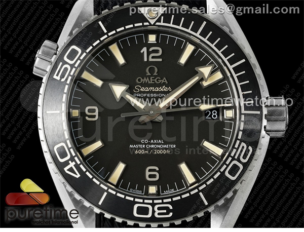 VS공장 오메가 씨마스터 플래닛오션 600M 그레이다이얼 블랙러버스트랩 Planet Ocean 43.5mm SS VSF 1_1 Best Edition Gray Bezel Gray Dial on Black Rubber Strap A8900 Super Clone