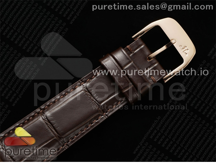 APS공장 예거르쿨트르 마스터 울트라씬 문페이즈 로즈골드금통 화이트다이얼 브라운가죽스트랩 Master Ultra Thin Moon RG APSF 1_1 Best Edition White Dial on Brown Leather Strap SA925 Super Clone