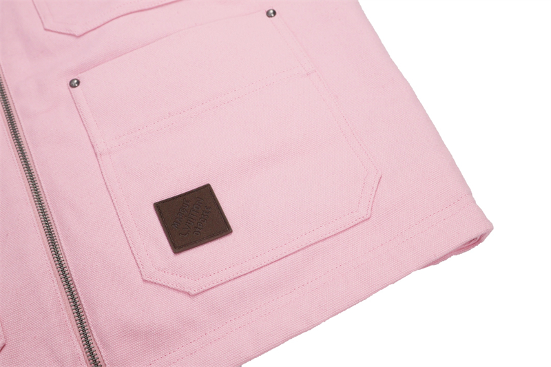 루이비통 x 니고 리브드 코듀로이 카라 워크웨어 블루종