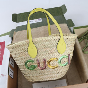 구찌 로고 미니 스트로우 토트백 782381 2컬러