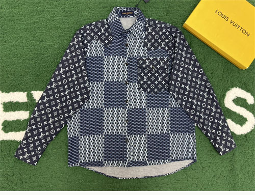 루이비통 x 니고 MNGM Waves 다미에 플란넬 셔츠