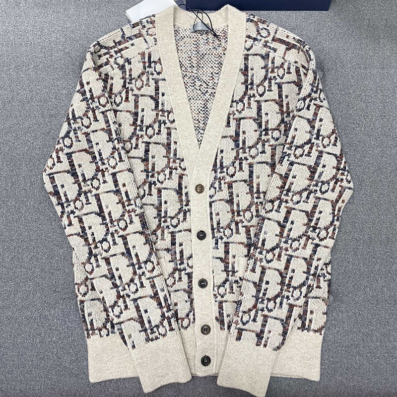 디올 오블리크 v넥 가디건