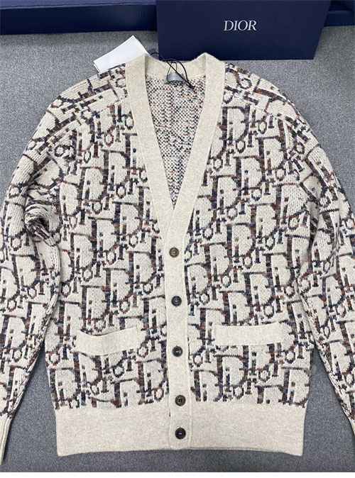 디올 오블리크 v넥 가디건