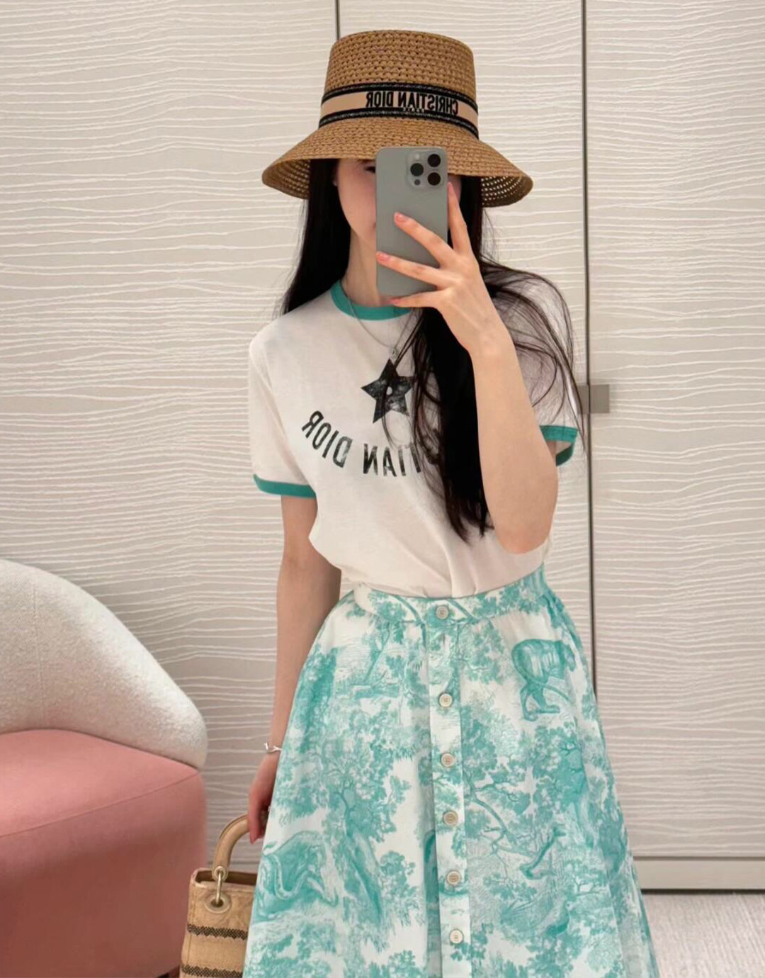 디올 DIORIVIERA 코튼 저지 반팔 티셔츠 “3COLOR”