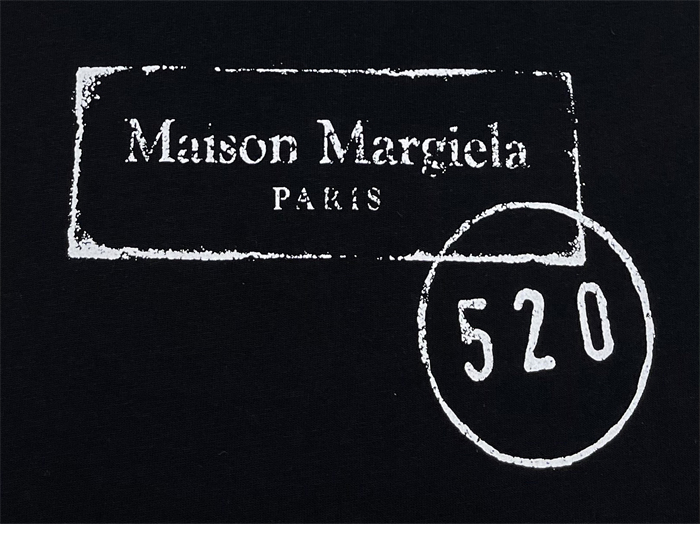 메종 마르지엘라 520 로고 반팔 티셔츠