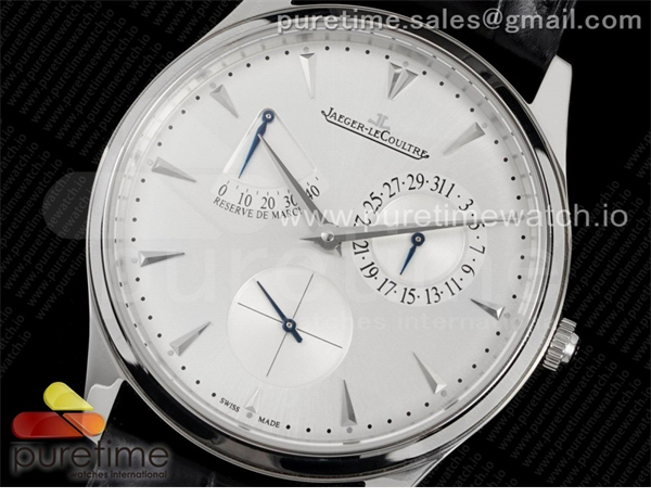 ZF공장 V3 마르쉐 실버다이얼 가죽스트랩 Master Ultra Thin Reserve de Marche SS ZF 1_1 Best Edition White Dial on Black Leather Strap A938 V3 _ 예거르쿨트르