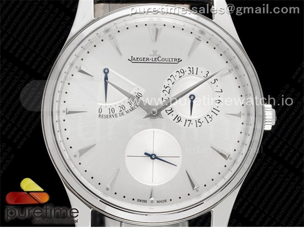 ZF공장 V3 마르쉐 실버다이얼 가죽스트랩 Master Ultra Thin Reserve de Marche SS ZF 1_1 Best Edition White Dial on Black Leather Strap A938 V3 _ 예거르쿨트르
