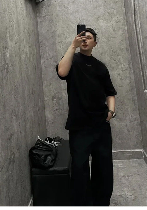 발렌시아가 3M 양면 로고 반팔 티셔츠