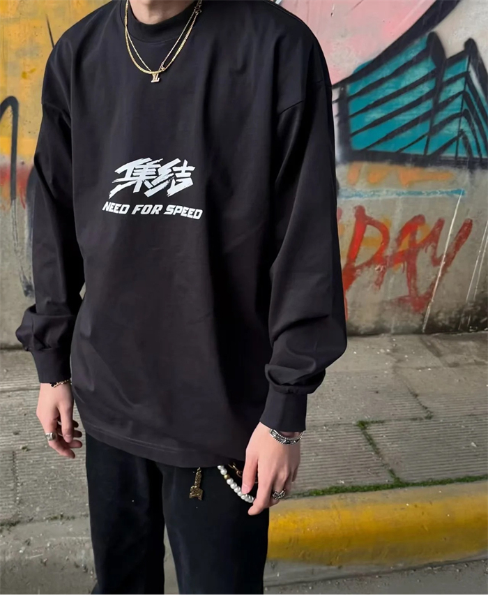 발렌시아가 Need For Speed 긴팔 티셔츠