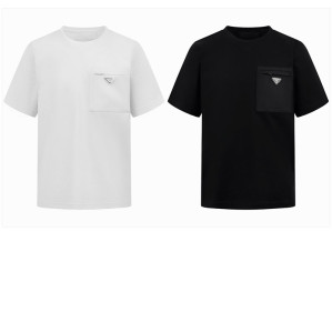 프라다 리나일론 저지 티셔츠