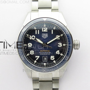 KOR공장 태그호이어 오타비아 블루다이얼 Autavia WBE5116 42mm SS KOR 1_1 Best Edition Blue Ceramic bezel Blue Dial on SS Bracelet SW200