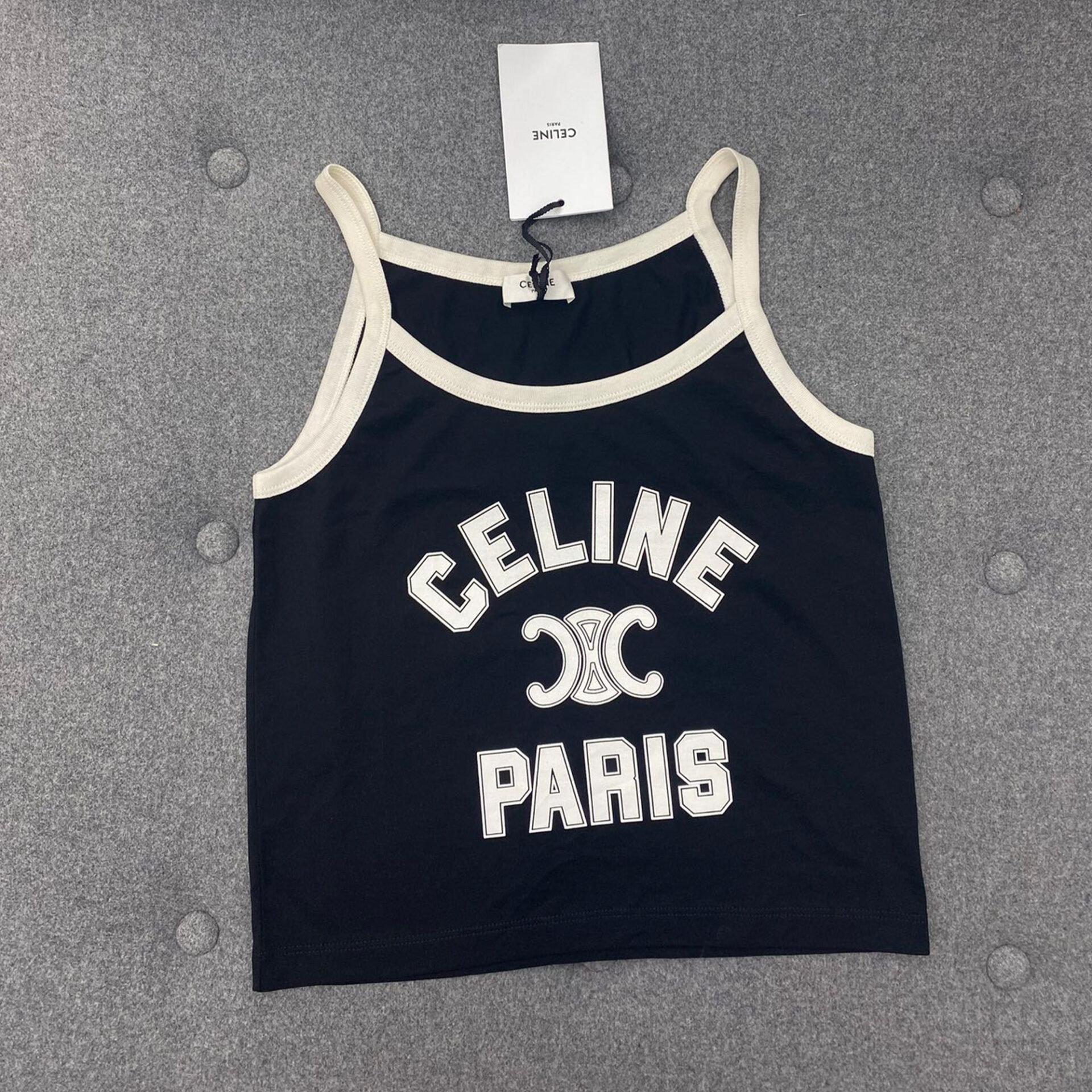 셀린느 24SS PARIS 크롭 탱크 탑