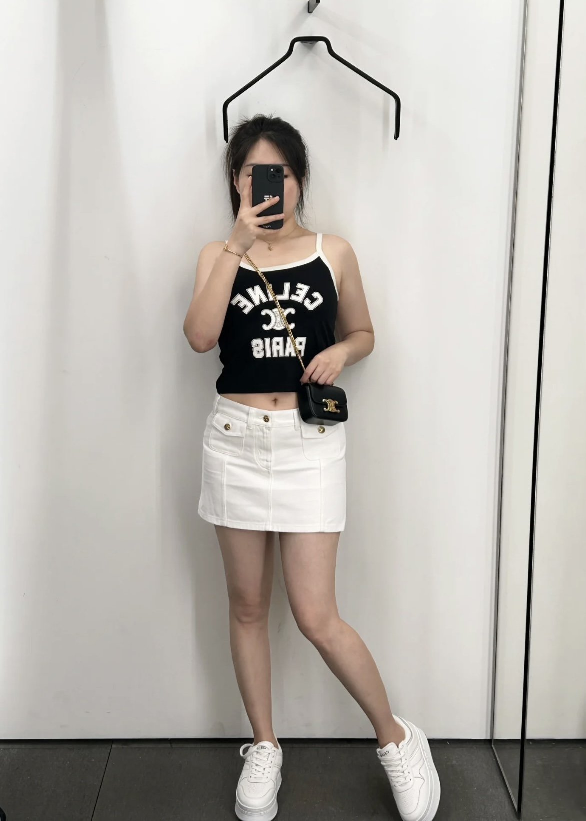 셀린느 24SS PARIS 크롭 탱크 탑