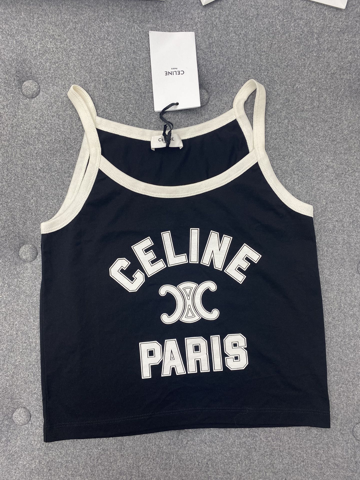 셀린느 24SS PARIS 크롭 탱크 탑