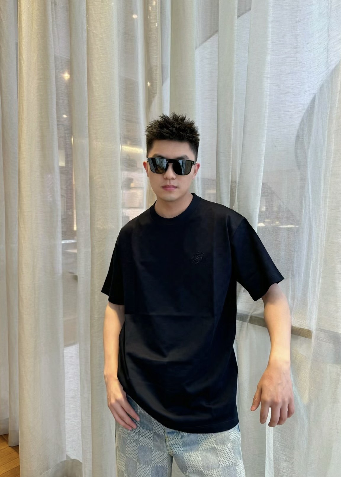 루이비통 다미에 모노그램 피케 반팔 티셔츠 “2COLOR”