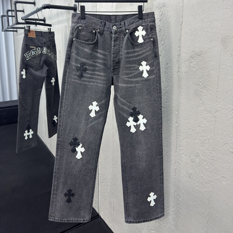 크롬하츠 멀티 크로스 데님 팬츠