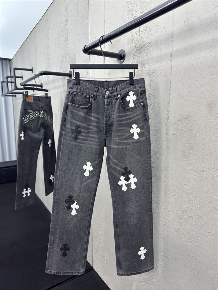 크롬하츠 멀티 크로스 데님 팬츠