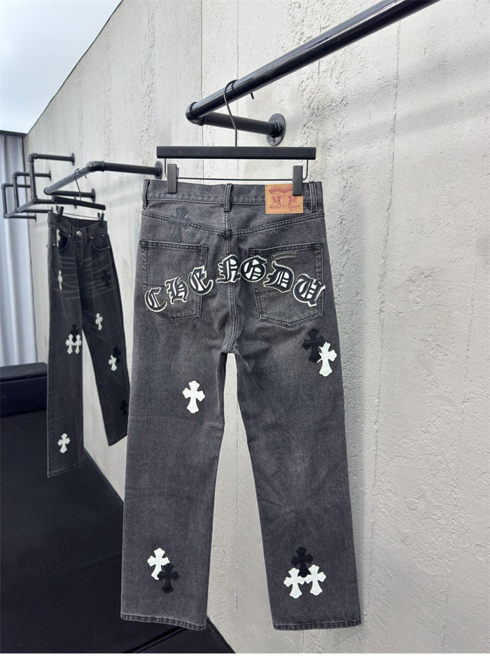 크롬하츠 멀티 크로스 데님 팬츠