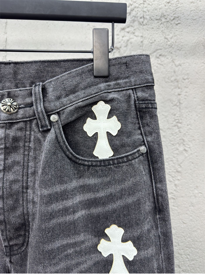 크롬하츠 멀티 크로스 데님 팬츠