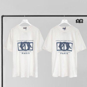 디올 Charm 시그니처 프린트 자수 반팔 티셔츠