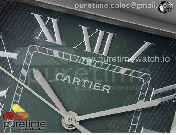 AF공장 까르띠에 산토스 라지 그린다이얼 브레이슬릿 Santos de Cartier 40mm SS AF 1_1 Best Edition Green Dial on SS SmartLinks Bracelet MIYOTA 9015