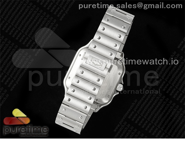 AF공장 까르띠에 산토스 라지 그린다이얼 브레이슬릿 Santos de Cartier 40mm SS AF 1_1 Best Edition Green Dial on SS SmartLinks Bracelet MIYOTA 9015