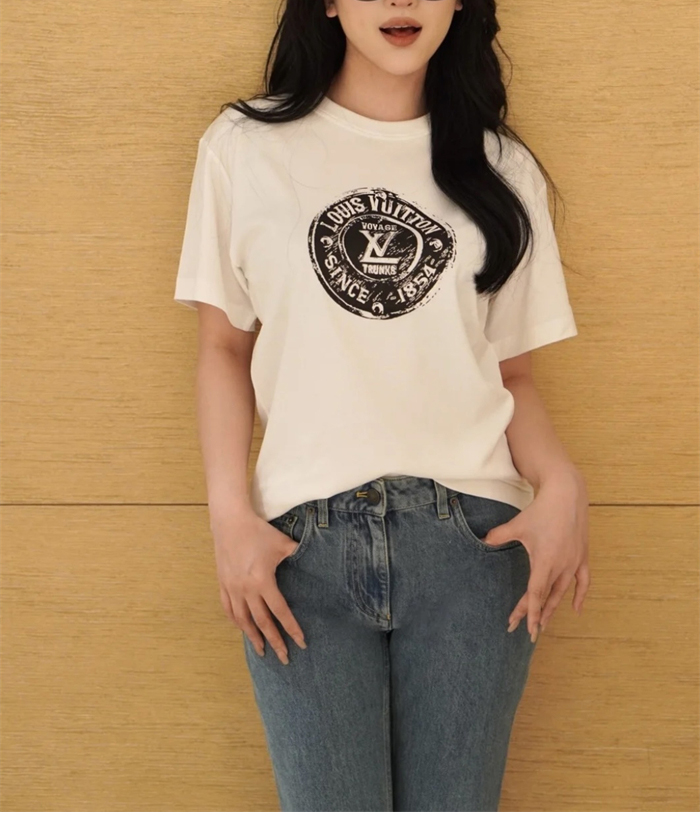 루이비통 LV 스템프 코튼 반팔 티셔츠