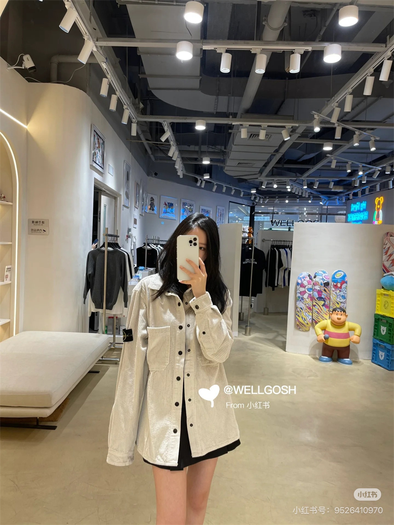 스톤아일랜드 코듀로이 오버셔츠