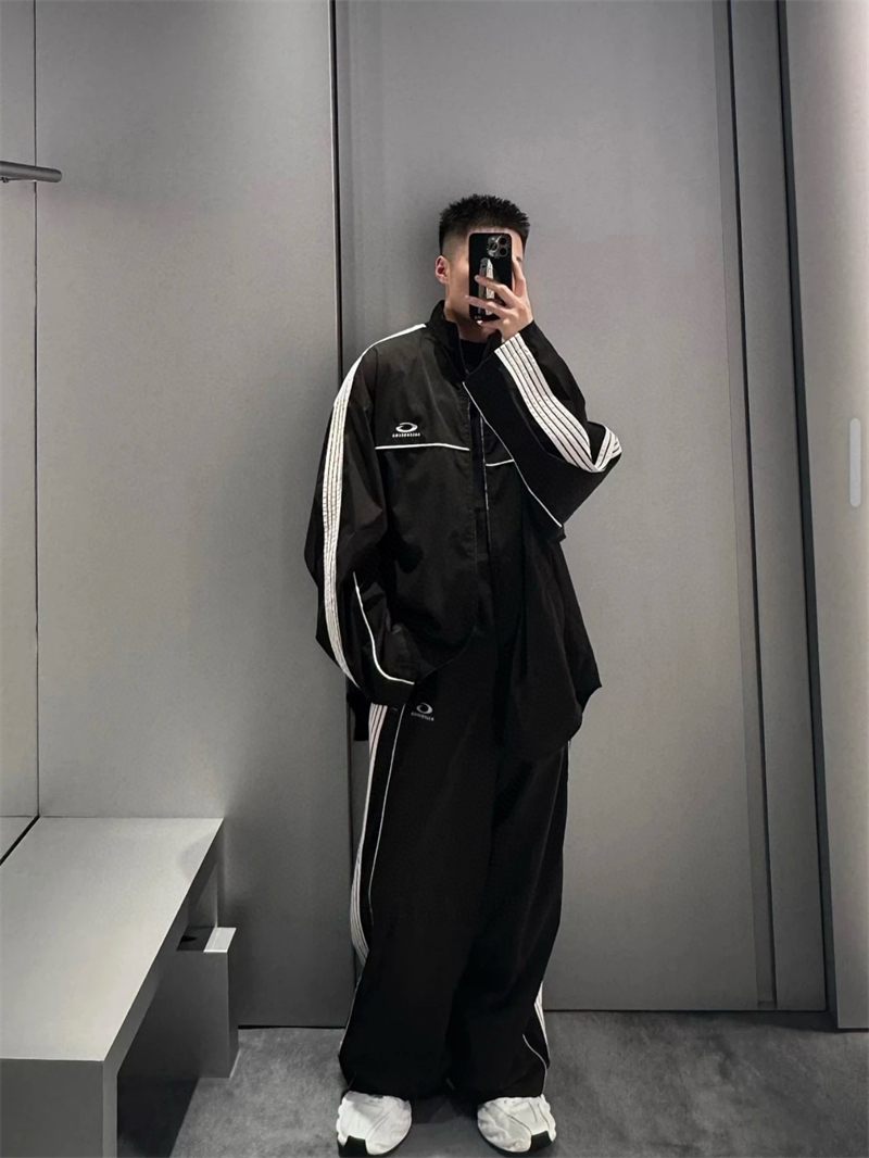 발렌시아가 루프 스포츠 아이콘 스트레치 테크니컬 패브릭 트랙수트 자켓