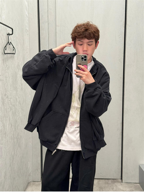 발렌시아가 유니티 스포츠 아이콘 인코그니토 오버사이즈 후드 집업