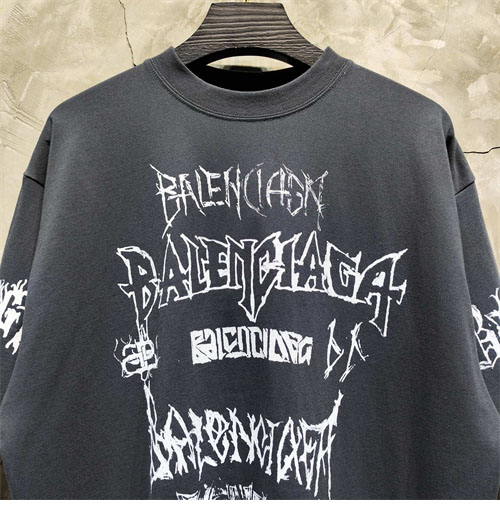 발렌시아가 DIY 메탈 프린트 오버핏 반팔 티셔츠