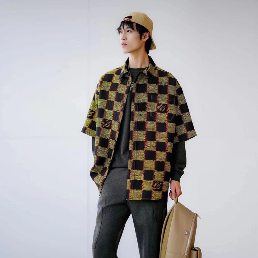 루이비통 24SS DAMIRE 체크 선염 셔츠 자켓