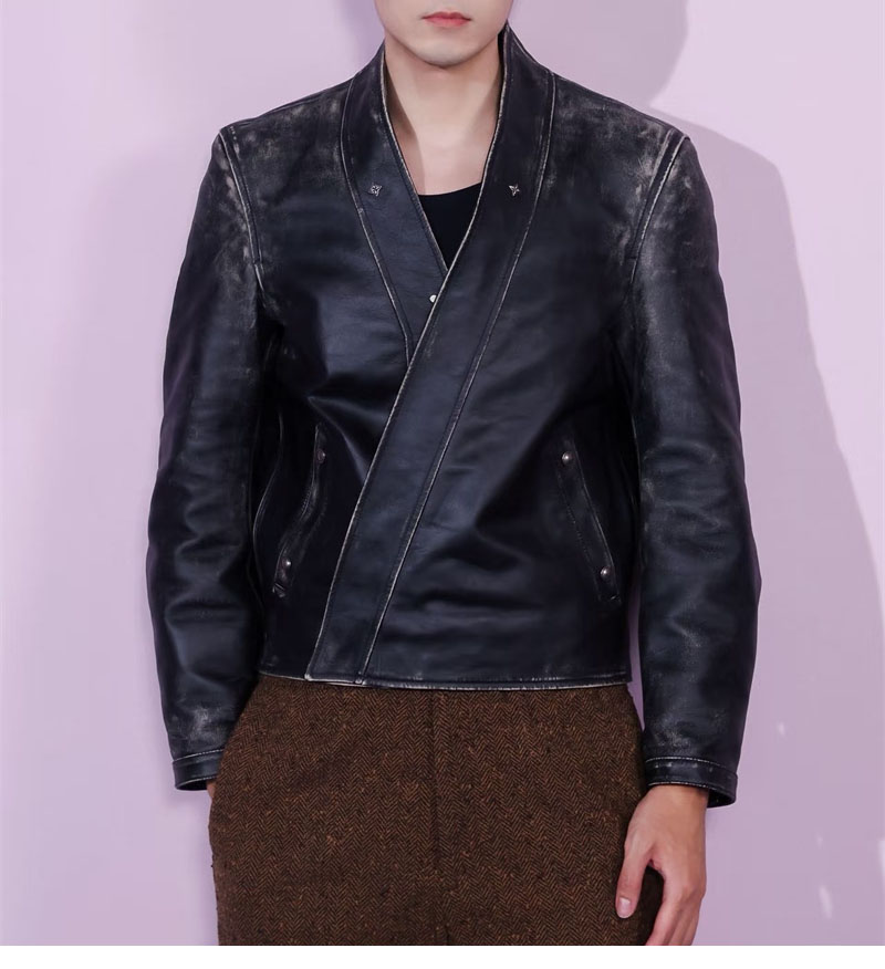 루이비통 x 니고 레더 가라테 기모노 자켓