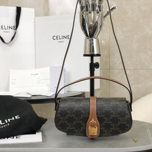 셀린느 클러치 온 스트랩 타부 트리옹프 캔버스 탄 101592