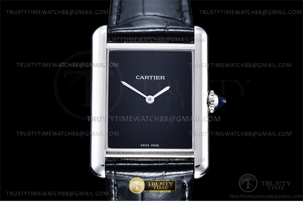 DR공장 까르띠에 탱크 머스트 라지 블랙다이얼 악어스트랩 Cartier Tank Must SS_LE Black Swiss Qtz DRF