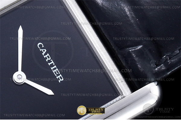 DR공장 까르띠에 탱크 머스트 라지 블랙다이얼 악어스트랩 Cartier Tank Must SS_LE Black Swiss Qtz DRF