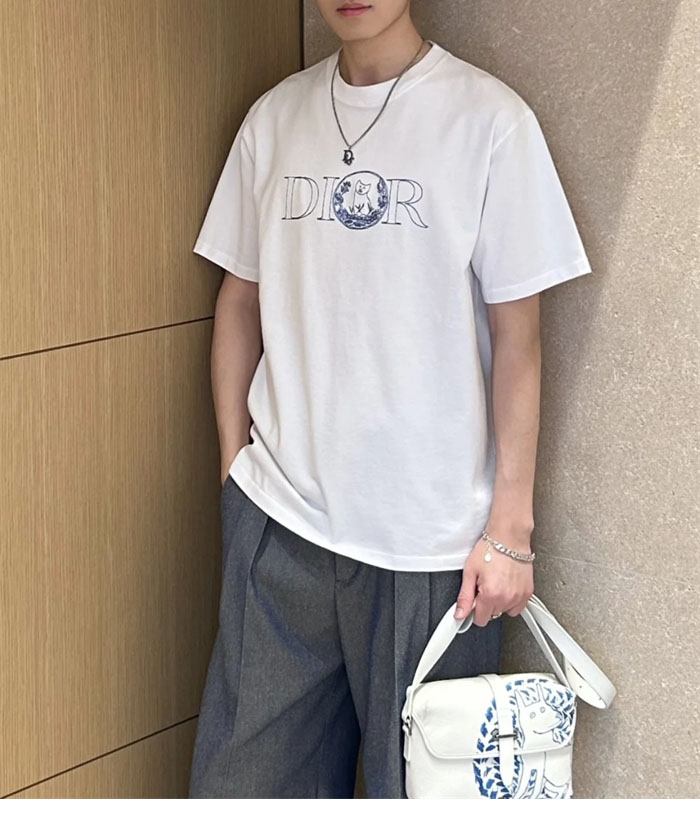 디올 x 힐튼 넬 캐주얼 반팔 티셔츠