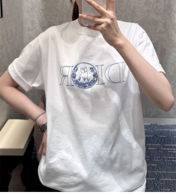 디올 x 힐튼 넬 캐주얼 반팔 티셔츠