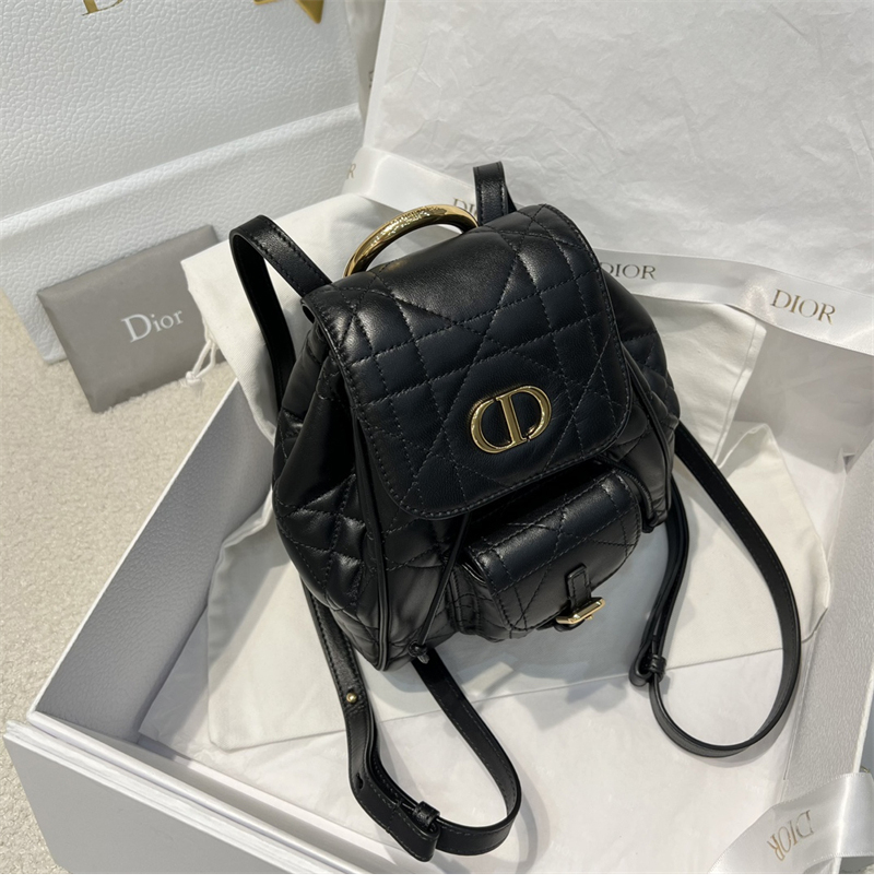 디올 카로 스몰 백팩 블랙 매크로까나쥬