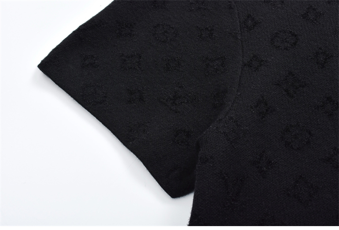 루이비통 모노그램 스트라이프 그래픽 자카드 크루넥 반팔 티셔츠