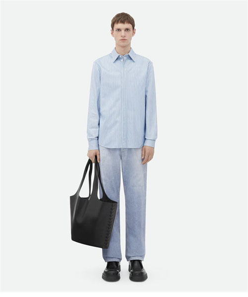 보테가 베네타 블랙 미디엄 크릭 토트백