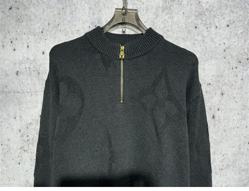 루이비통 x 박서보 모노그램 자카드 울 하프 지퍼 풀오버 니트