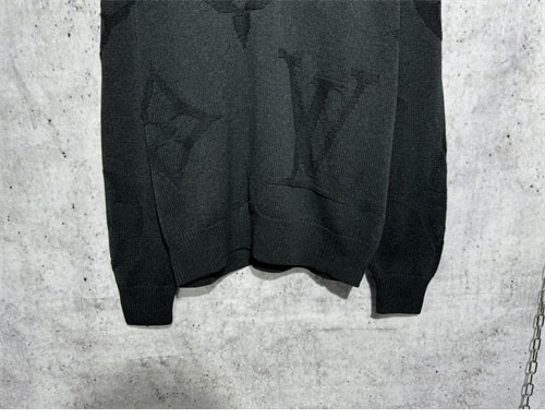 루이비통 x 박서보 모노그램 자카드 울 하프 지퍼 풀오버 니트