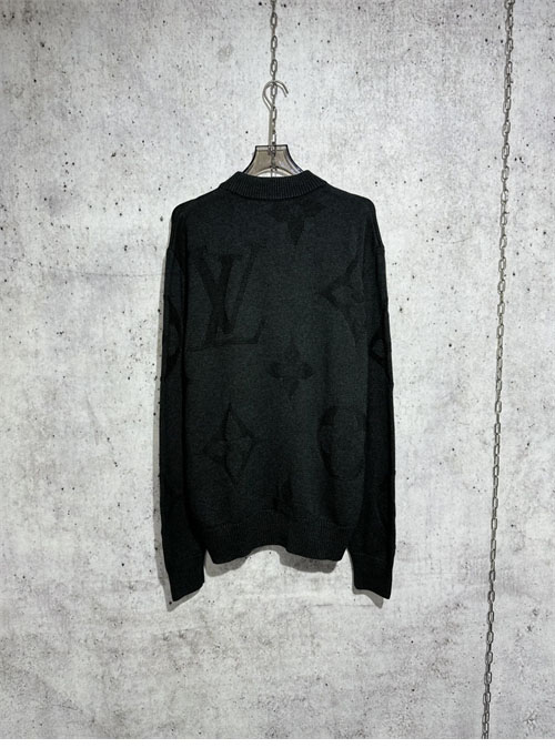 루이비통 x 박서보 모노그램 자카드 울 하프 지퍼 풀오버 니트