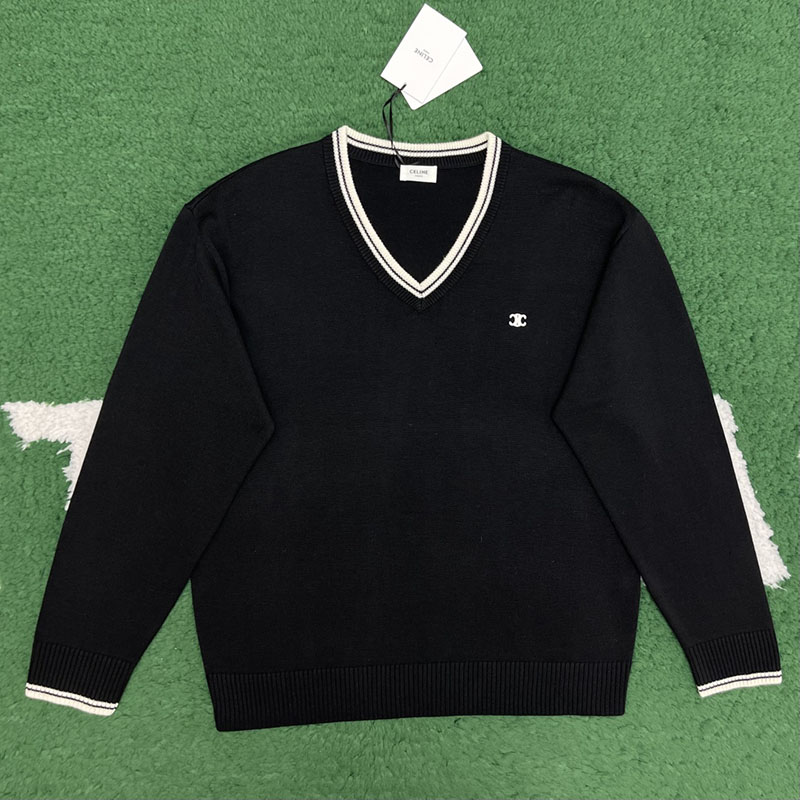 셀린느 트리옹프 V넥 울 스웨터 니트