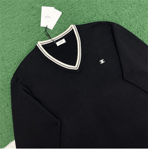 셀린느 트리옹프 V넥 울 스웨터 니트