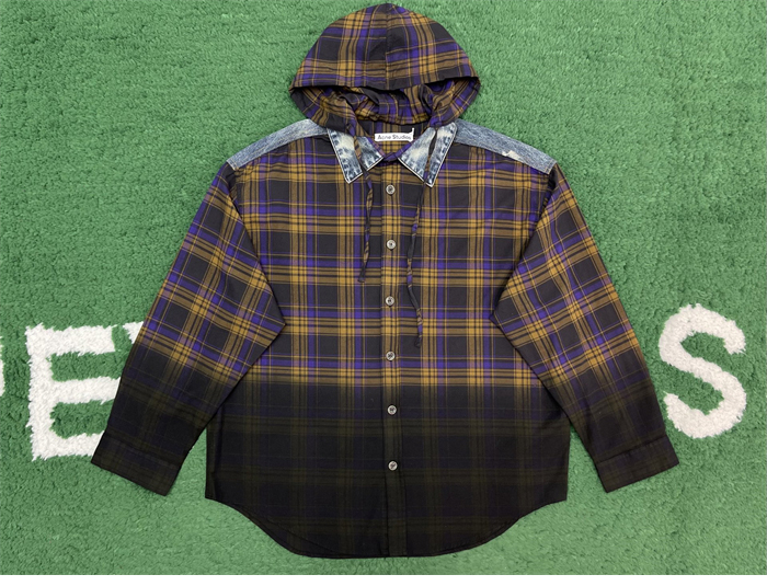 아크네 버튼업 후드 셔츠