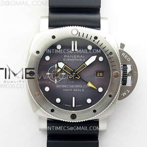 VS공장 파네라이 PAM1323 그레이다이얼 블랙러버스트랩 PAM1323 Y GMT VSF 1_1 Best Edition Dark Gray Dial on Black Rubber Strap P9011
