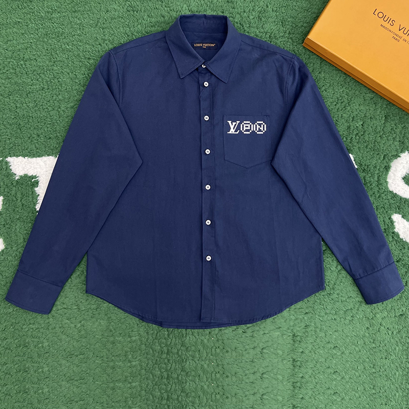 루이비통 x 니고 LV PN 프린티드 시그니처 롱 슬리브드 셔츠
